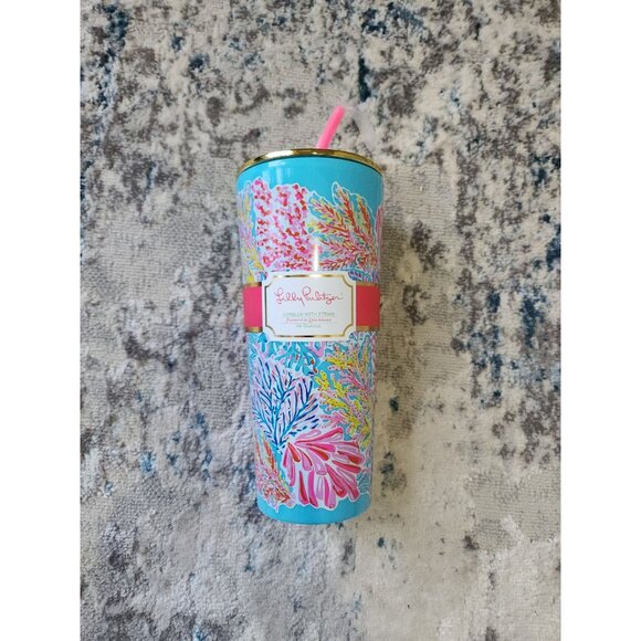 NWT Lilly Pulitzer 24oz Tumbler w/Straw - Picture 1 of 1